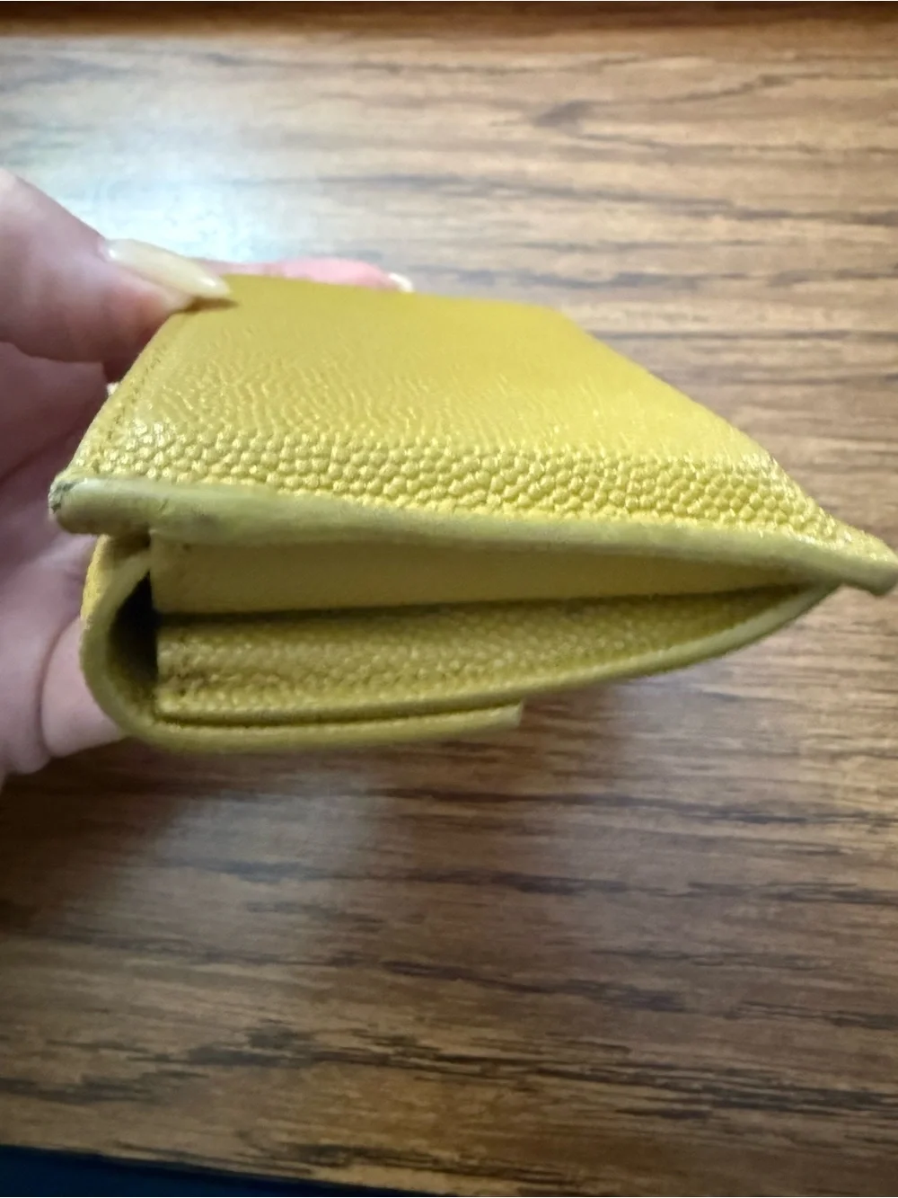 Saint Laurent Green Pebbled Leather Envelope Card Case with Gold YSL Logo - Picture 7 of 11